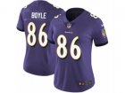 Women Nike Baltimore Ravens #86 Nick Boyle Vapor Untouchable Limited Purple Team Color NFL Jersey