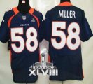 Nike Denver Broncos #58 Von Miller Navy Blue Alternate Super Bowl XLVIII NFL Elite Jersey