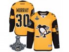 Mens Reebok Pittsburgh Penguins #30 Matt Murray Premier Gold 2017 Stadium Series 2017 Stanley Cup Champions NHL Jersey