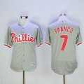 Philadelphia Phillies #7 Maikel Franco Grey Flexbase Authentic Collection Stitched Baseball Jersey