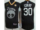 Men Nike Golden State Warriors #30 Stephen Curry Black Stitched NBA Swingman Jersey