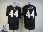 2013 Super Bowl XLVII NEW Baltimore Ravens 44 leach Black Jersey(Elite)