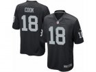 Mens Nike Oakland Raiders #18 Connor Cook Game Black Team Color NFL Jersey
