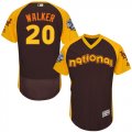 Mens Majestic New York Mets #20 Neil Walker Brown 2016 All-Star National League BP Authentic Collection Flex Base MLB Jersey