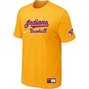 Cleveland Indians Yellow Nike Short Sleeve Practice T-Shirt
