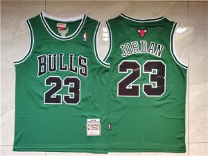 Bulls #23 Michael Jordan Green 1997 98 Hardwood Classics Swingman