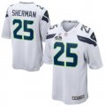 2014 Super Bowl XLVIII Nike Seattle Seahawks #25 Sherman white game Jersey
