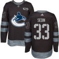 Vancouver Canucks #33 Henrik Sedin Black 1917-2017 100th Anniversary Stitched NHL Jersey