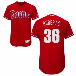 Men\'s Majestic Philadelphia Phillies #36 Robin Roberts Red Flexbase Authentic Collection MLB Jersey