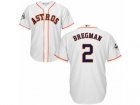 Houston Astros #2 Alex Bregman Replica White Home 2017 World Series Bound Cool Base MLB Jersey