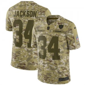 Nike Raiders #34 Bo Jackson Camo Salute To Service Limited Jersey