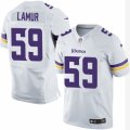 Men's Nike Minnesota Vikings #59 Emmanuel Lamur Elite White NFL Jersey