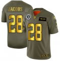 Nike Raiders #28 Josh Jacobs 2019 Olive Gold Salute To Service Limited Jersey