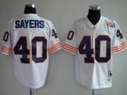 nfl chicago bears #40 sayers m&n white(big number)
