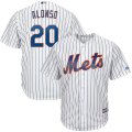 Mets #20 Pete Alonso White Cool Base Jersey