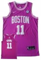 Celtics #11 Kyrie Irving Purple Nike Authentic Jersey
