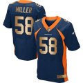 Nike Denver Broncos #58 Von Miller Navy Blue Alternate Mens Stitched NFL New Elite Gold Jersey