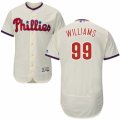 Men's Majestic Philadelphia Phillies #99 Mitch Williams Cream Flexbase Authentic Collection MLB Jersey