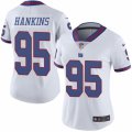 Women's Nike New York Giants #95 Johnathan Hankins Limited White Rush NFL Jersey