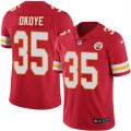 Nike Kansas City Chiefs #35 Christian Okoye Red Mens Stitched NFL Limited Rush Jersey