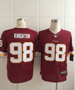 Nike Washington Redskins #98 Knighton red jerseys[Elite Knighton]