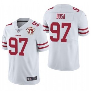 Nike 49ers #97 Nick Bosa White 75th Anniversary Vapor Untouchable Limited Jersey