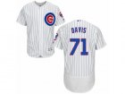 Mens Majestic Chicago Cubs #71 Wade Davis White Home Flexbase Authentic Collection MLB Jersey
