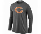 Nike Chicago Bears Logo Long Sleeve T-Shirt D.Grey