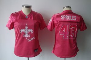 women nfl new orleans saints #43 sproles pink[2011 fem fan]
