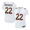Women Nike Denver Broncos #22 C.J. Anderson White Stitched NFL Game Event Jersey
