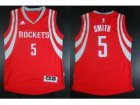 NBA Revolution 30 Houston Rockets #5 Josh Smith Red Road Stitched Jerseys