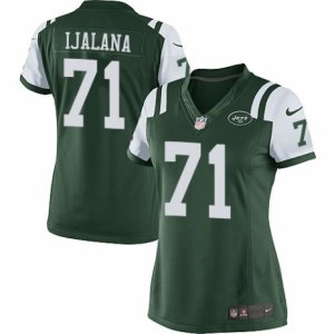 Women\'s Nike New York Jets #71 Ben Ijalana Limited Green Team Color NFL Jersey