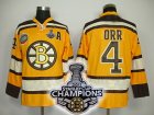 nhl boston bruins #4 orr yellow[2011 stanley cup champions]