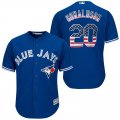 Toronto Blue Jays #20 Josh Donaldson Royal Stars and Stripes Cool Base Jersey