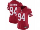 Women Nike San Francisco 49ers #94 Solomon Thomas Vapor Untouchable Limited Red Team Color NFL Jersey