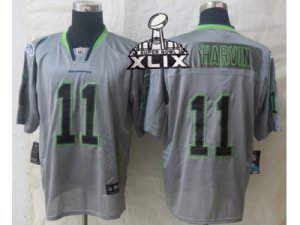 2015 Super Bowl XLIX Nike Seattle Seahawks #11 Harvin Jerseys(Lights Out Grey Elite)