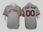 Detroit Tigers Gray 1984 Turn Back The Clock Mens Customized Jersey