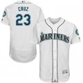2016 Men Seattle Mariners #23 Nelson Cruz Majestic White Flexbase Authentic Collection Player Jersey