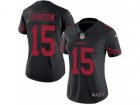 Women Nike San Francisco 49ers #15 Pierre Garcon Limited Black Rush NFL Jersey