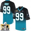 Nike Carolina Panthers #99 Kawann Short BlackBlue Super Bowl 50 Men Stitched NFL Elite Fadeaway Fashion Jersey
