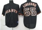 MLB San Francisco Giants #55 lincecum Black Fashion