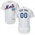 New York Mets White Mens Flexbase Customized Jersey