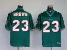 nfl miami dolphins #23 brown green