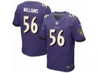 Mens Nike Baltimore Ravens #56 Tim Williams Elite Purple Team Color NFL Jersey