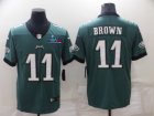 Nike Eagles #11 A. J. Brown Green Super Bowl LVII Patch Vapor Untouchable Limited