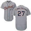 Men's Majestic Detroit Tigers #27 Jordan Zimmermann Grey Flexbase Authentic Collection MLB Jersey