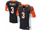 Mens Nike Cincinnati Bengals #3 Jake Elliott Elite Black Team Color NFL Jersey