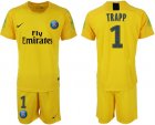 2018-19 Pari Saint-Germain 1 TRAPP Home Yellow Goalkeeper Soccer Jersey