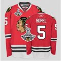 nhl jerseys chicago blackhawks #5 sopel red[2013 stanley cup champions]