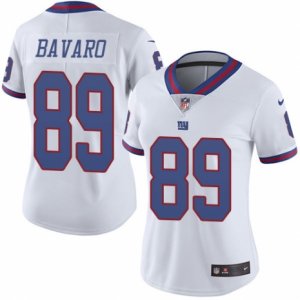 Women\'s Nike New York Giants #89 Mark Bavaro Limited White Rush NFL Jersey